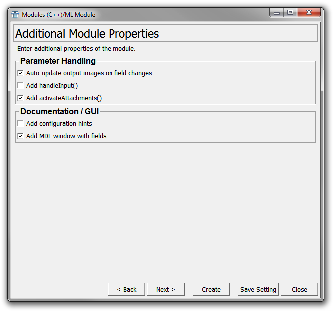 Additional Module Properties