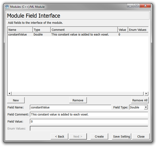 Entering the ML Module Properties — Fields