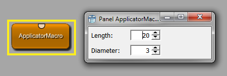 Panel of the ApplicatorMacro Module