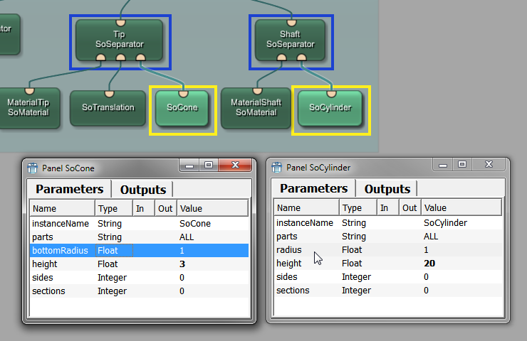 Parameters for Diameter Setting