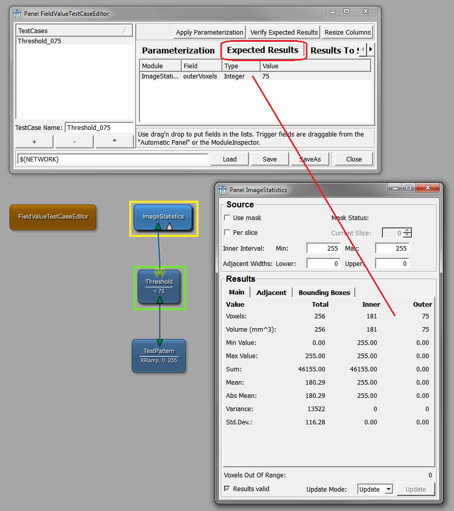Dragging Fields into the Expected Results List