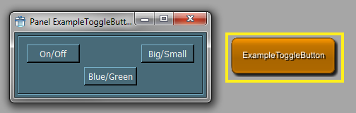 ExampleToggleButton with Application Style Panel