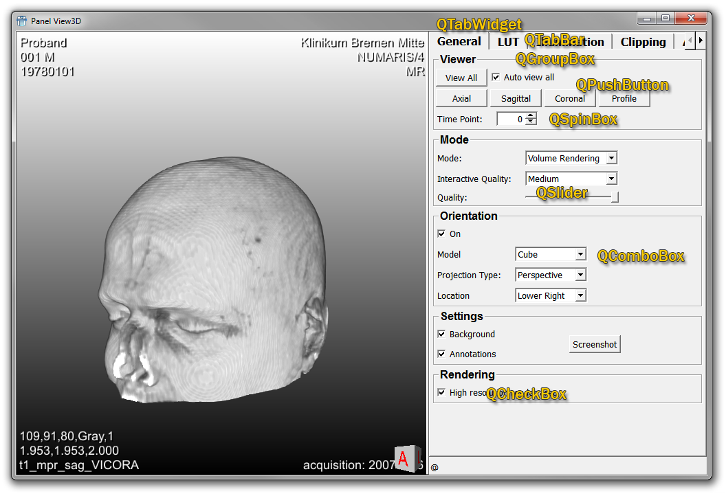 View3D Panel with Qt Widgets