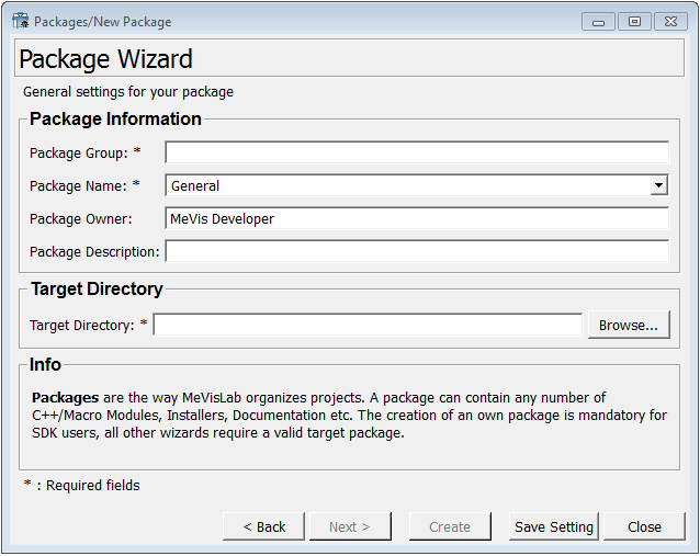 Package Wizard