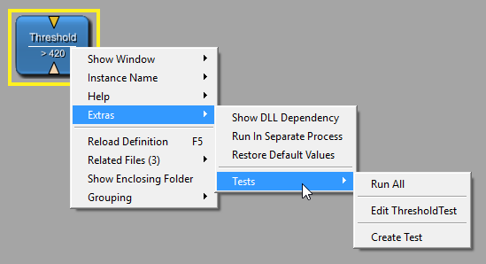 Module Context Menu — Tests