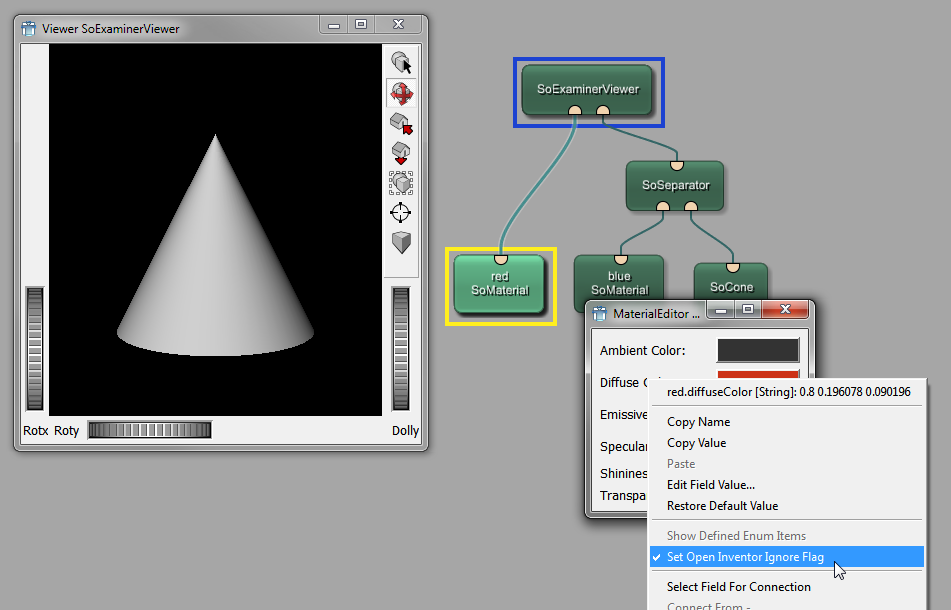 Open Inventor Scene With Ignore Flag (Red)