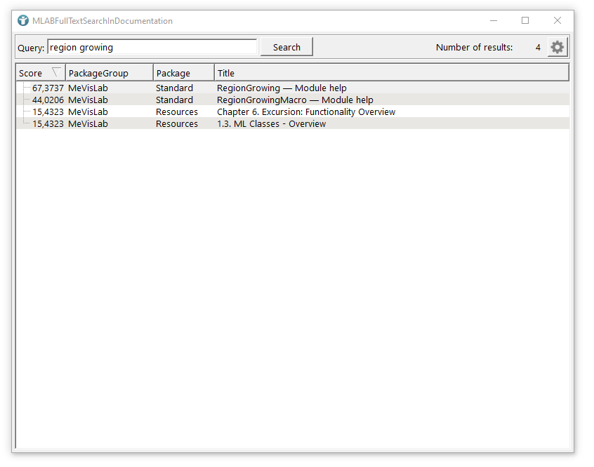 Full-text Search in Documentation Window