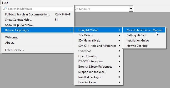 Help Menu
