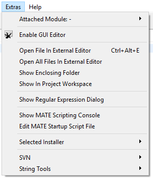 MATE Extras Menu