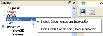 Outline Context Menu
