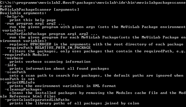MeVisLabPackageScanner Help
