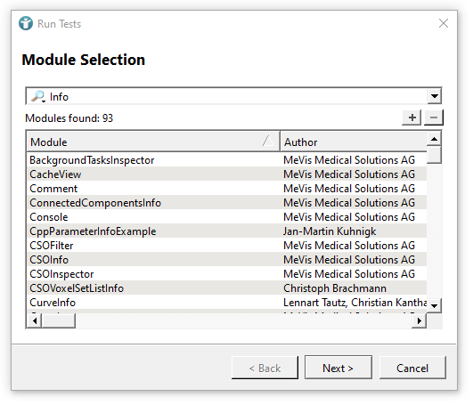 Module Selection