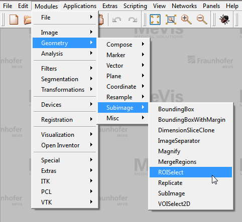 Modules Menu