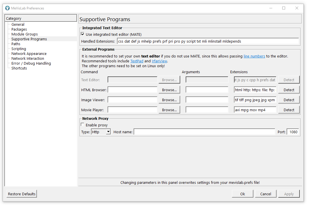 Preferences — Supportive Programs