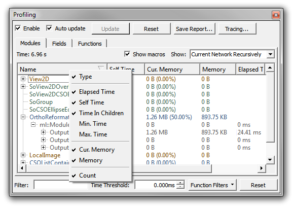 Profiling — Heading Configuration