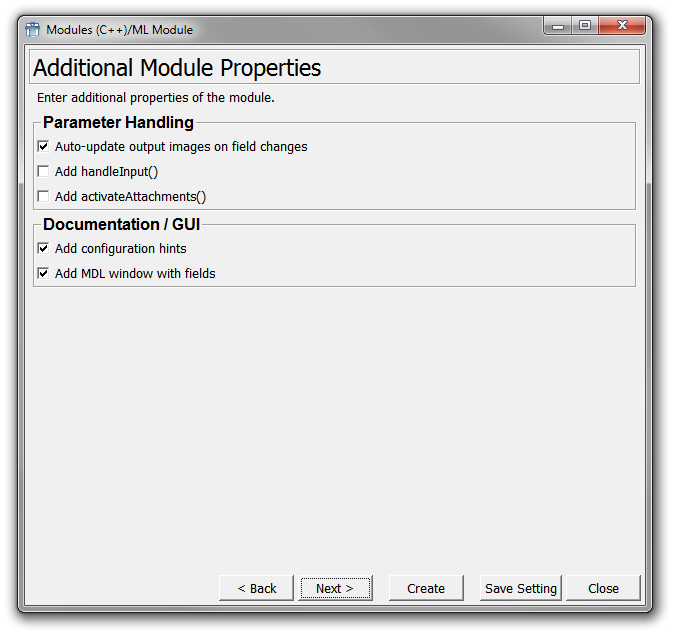 Additional ML Module Properties