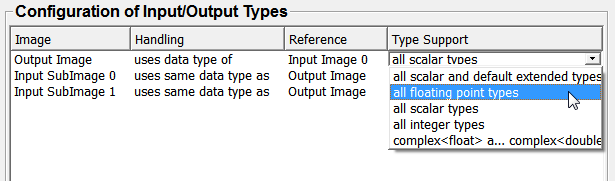 New Style ML Module — Entering The Supported Types