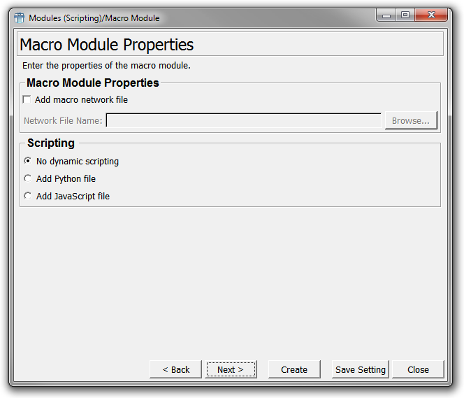 Project Wizard