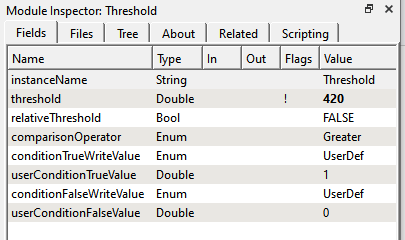 Module Inspector — Fields