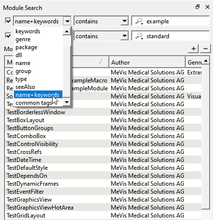 Module Search — Searching In