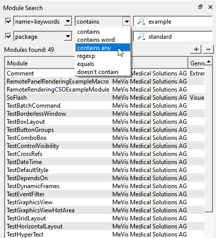 Module Search — Operators