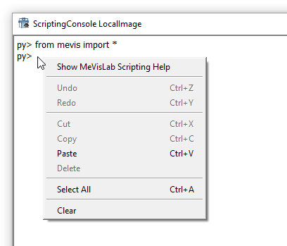 Scripting Context Menu