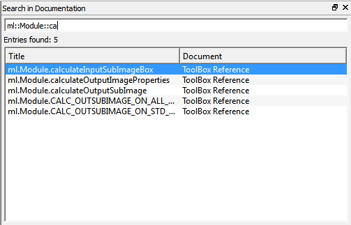 Search in Documentation — ML Example