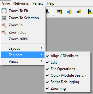 View — Toolbars Submenu